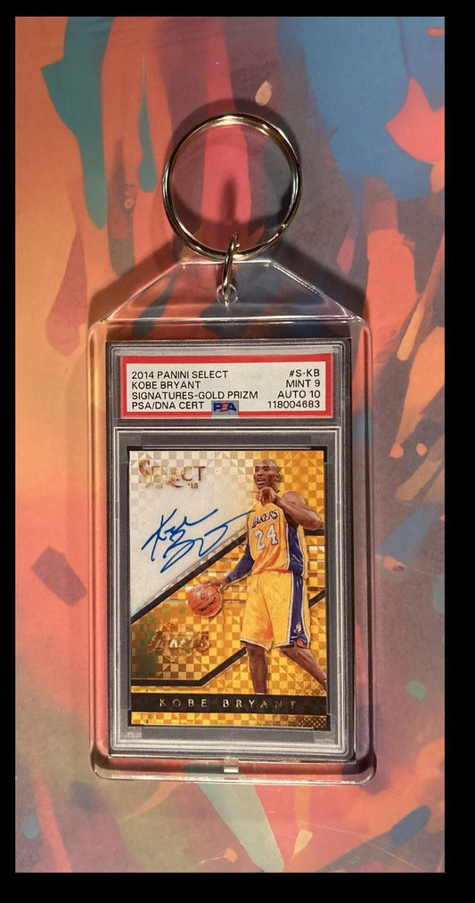 3015 Kobe Bryant 2014 Panini Gold Prizm PSA Style - Custom Keychain-Great Gift BKL KYC