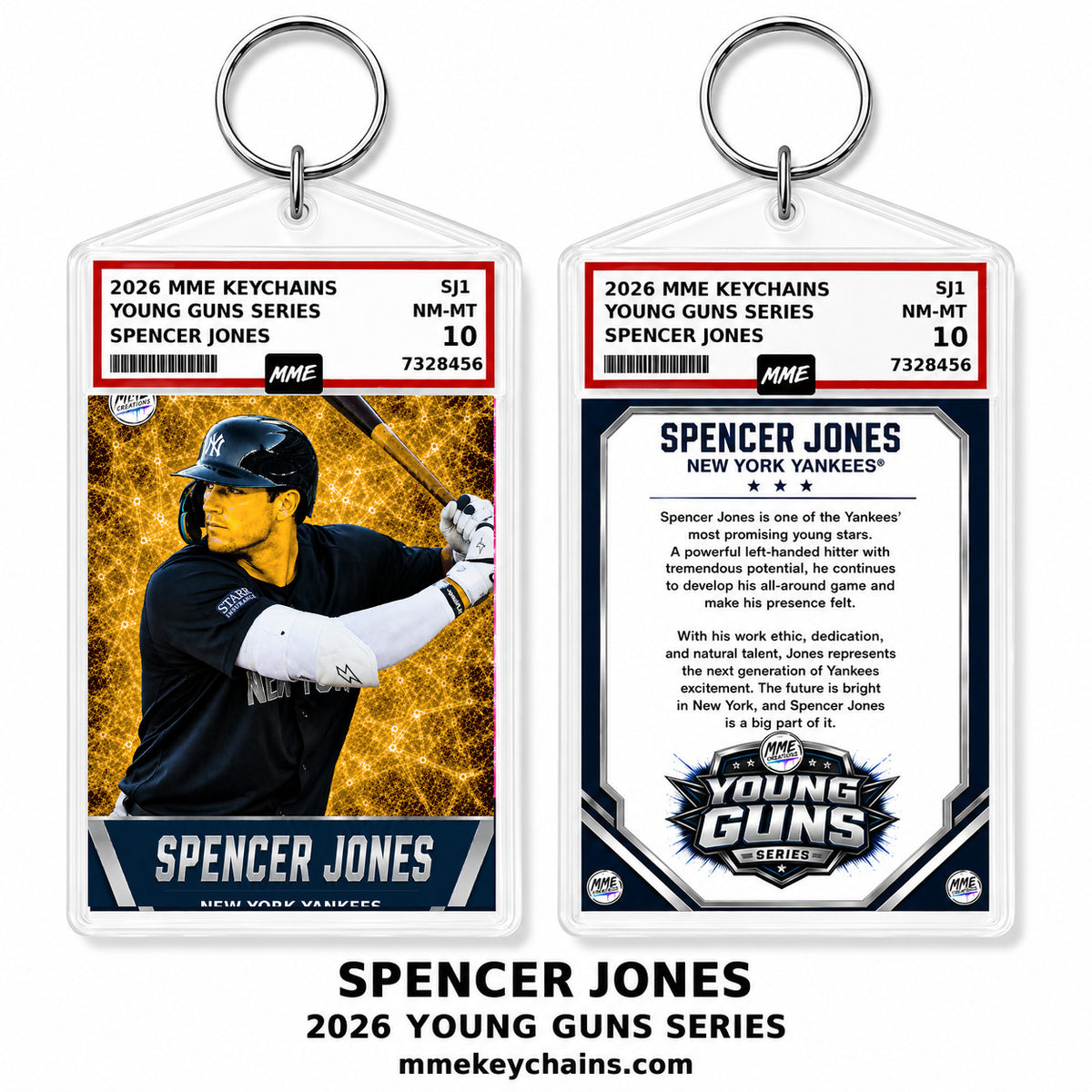 4260 Spencer Jones | Young Guns Series Hand Made Acrylic Photo Keychain Gold Ice