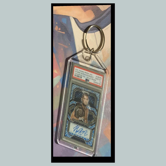 3450 Kabib Nurmagomedov 2021 Panini Prizm Champion Mojo Auto Custom Keychain MSC KYC