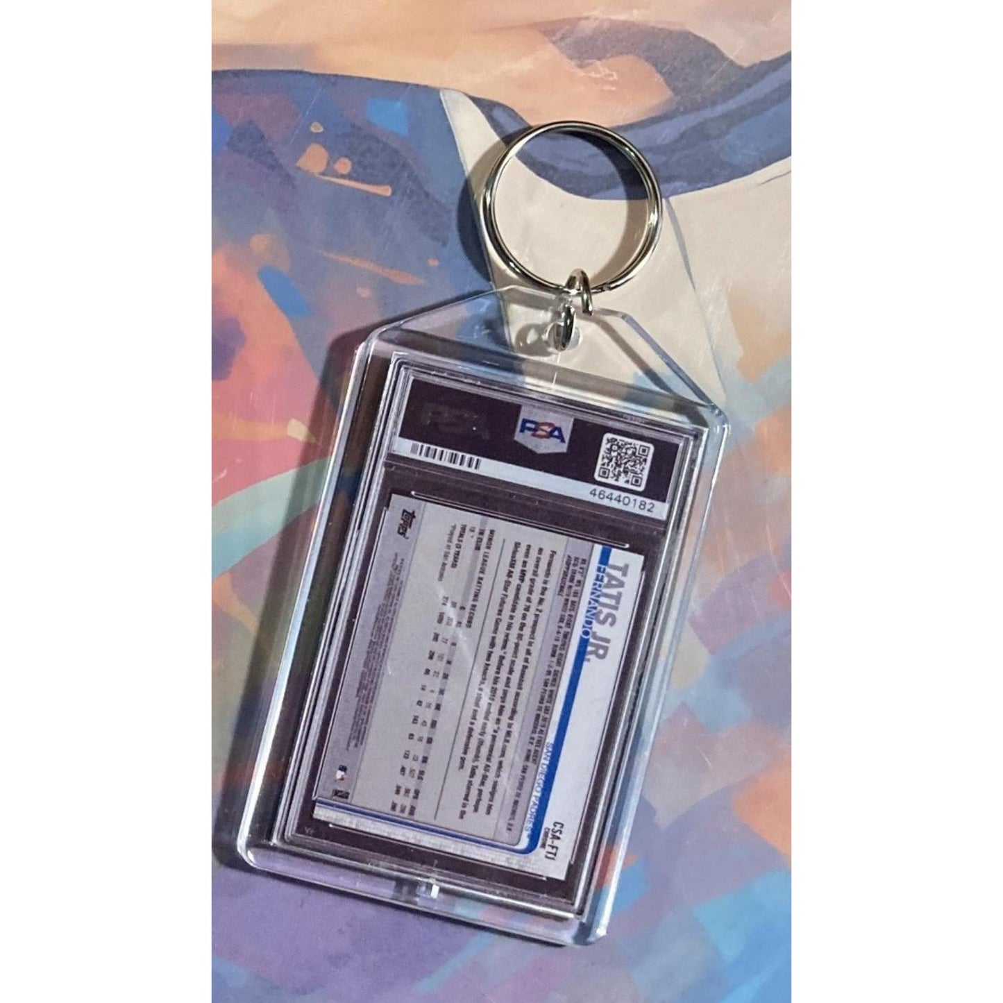 0171 Fernando Tatis Jr 2019 Topps Chrome Sapphire Rookie Auto Novelty Keychain
