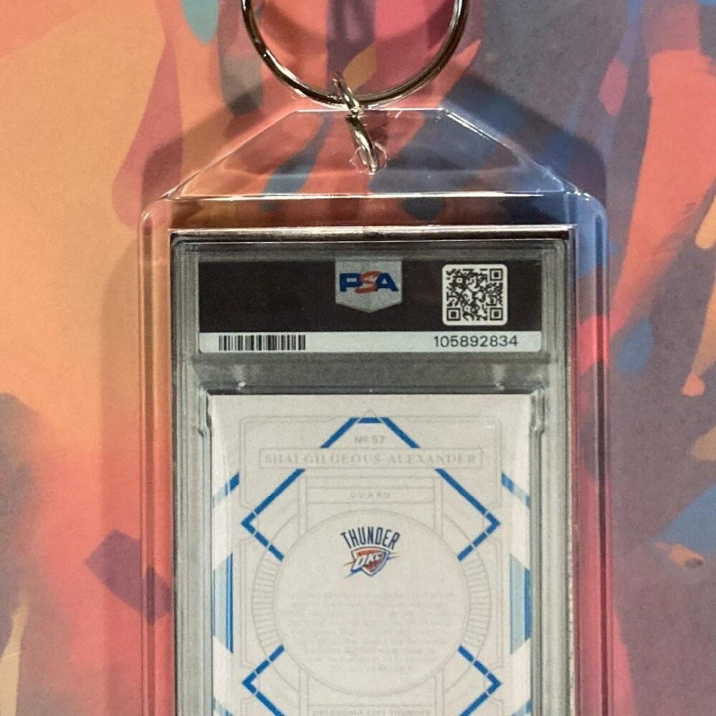 0103	Shai-Gilgeous Alexander 2020 Panini Nat Treas Bronze Auto Novelty Keychain