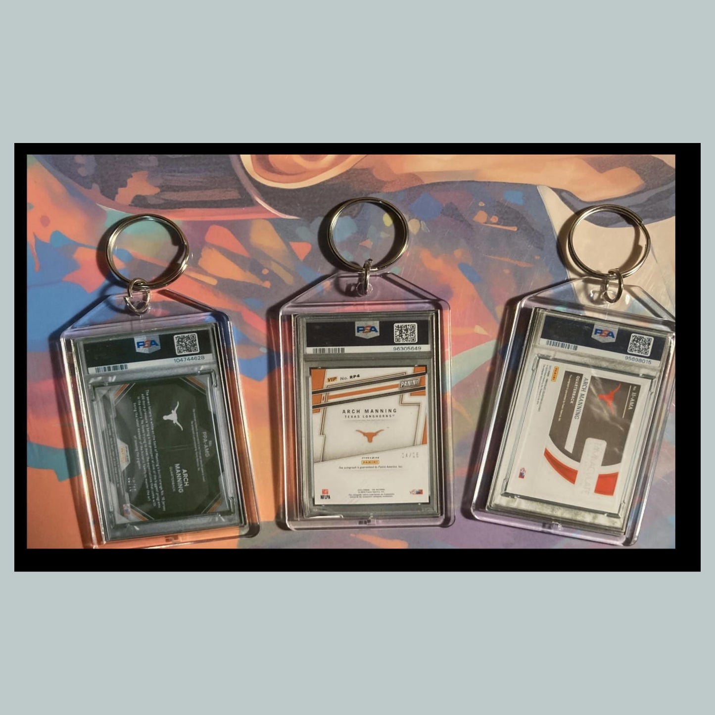 0512B Arch Manning 3 Pack Bundle -3 Different Custom Novelty Keychain Great Gift