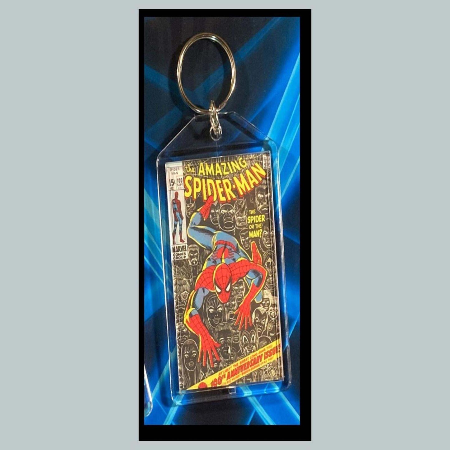 3394 Spider Man Sept 1971 Classic  100th Anniversay Custom Keychain CMC
