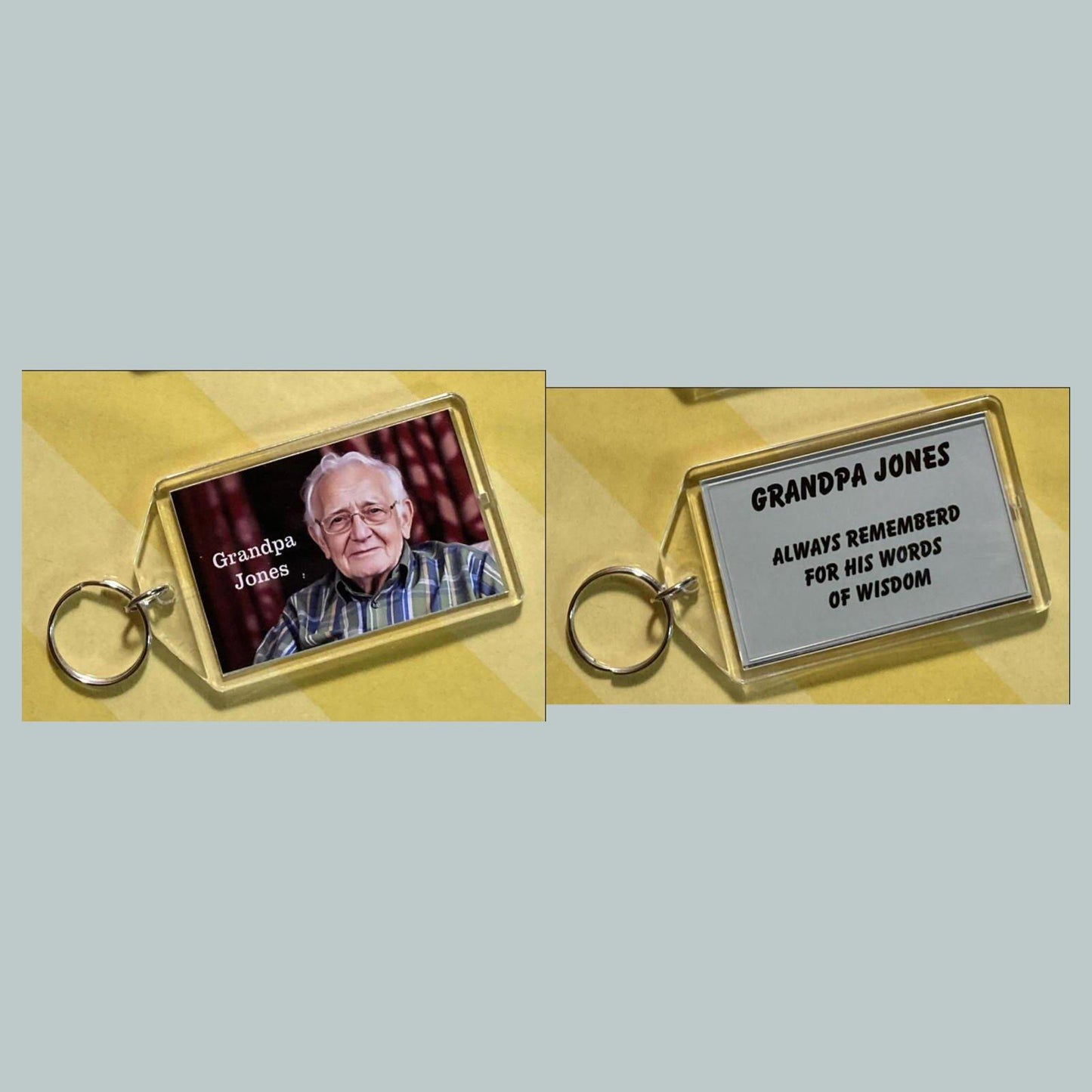 0715 Grandpa Personalized Custom Hand Made Keychain