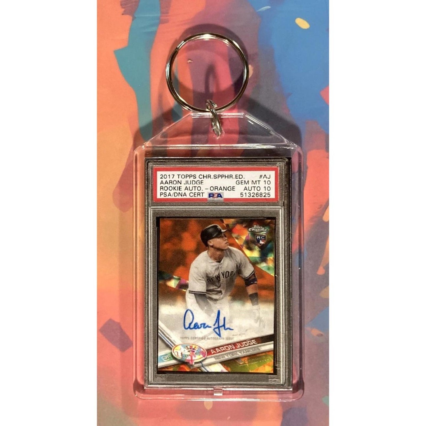 0009 Aaron Judge Sapphire Custom Hand Made Keychain Makes A Great Gift
