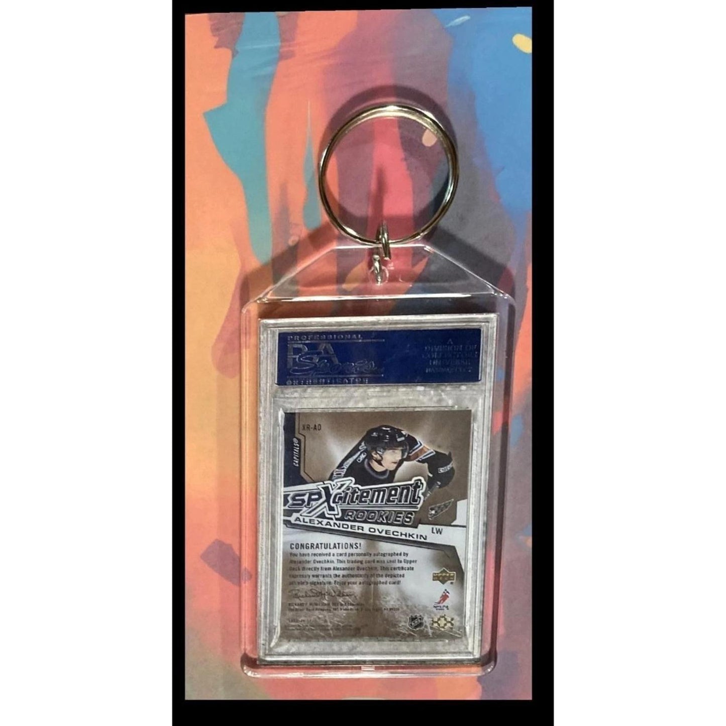 0024 Alex Ovechkin 2005 UD Rookie Auto -Custom Made Keychain