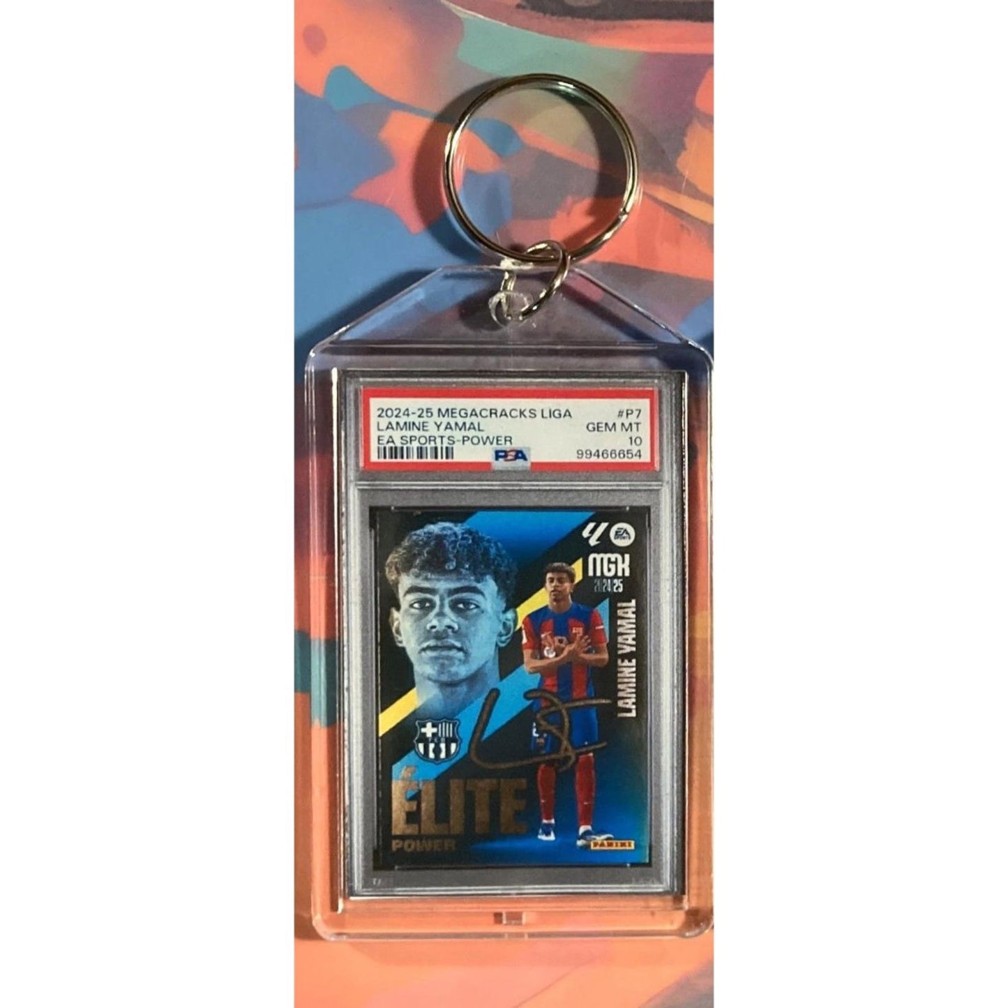 0131 Lamine Yamal 2024 Panini Megacracks Liga Sports Power Novelty Keychain