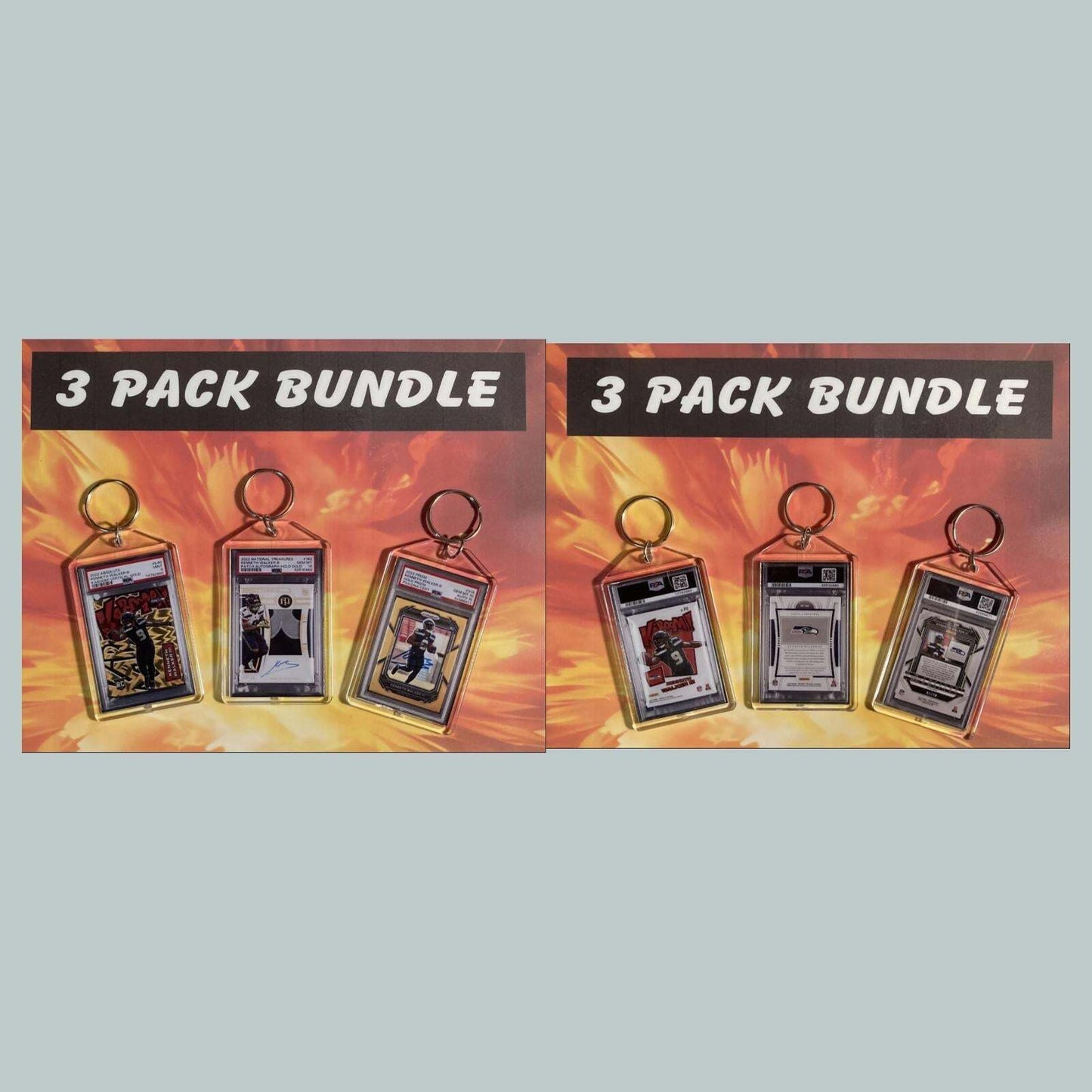 3767B Kenneth Walker III 3 Pack Bundle Hand Made Keychains FBL