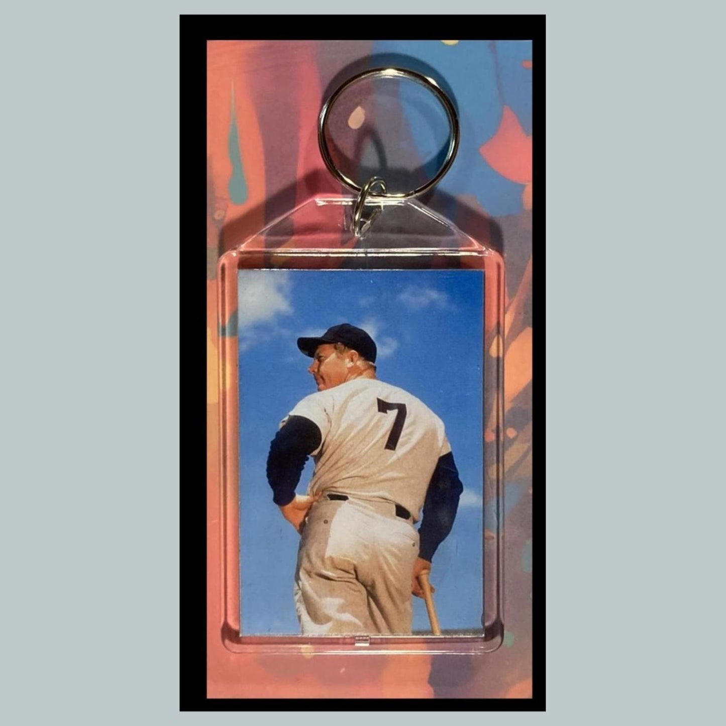 0333 Mickey Mantle Back Custom Hand Made Keychain - Makes A Great Gift