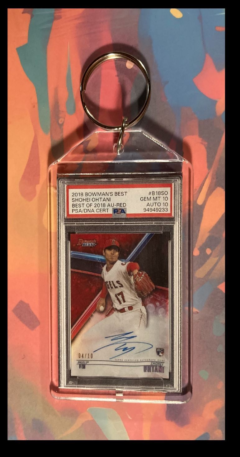 3025 Shohei Ohtani 2018 Bowman's Best Auto  Custom Keychain-Great Gift BBL KYC
