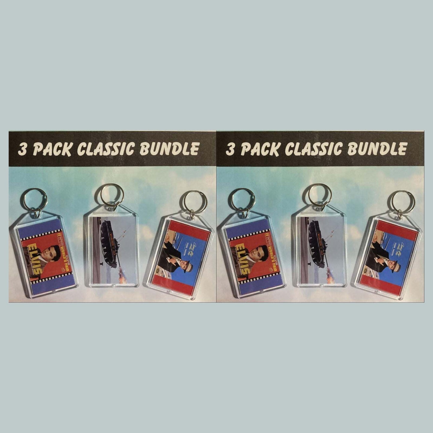 3562B Threefer Bundle Custom Cars Acrylic Keychain | Vintage Automobile Keychain MSC KYC