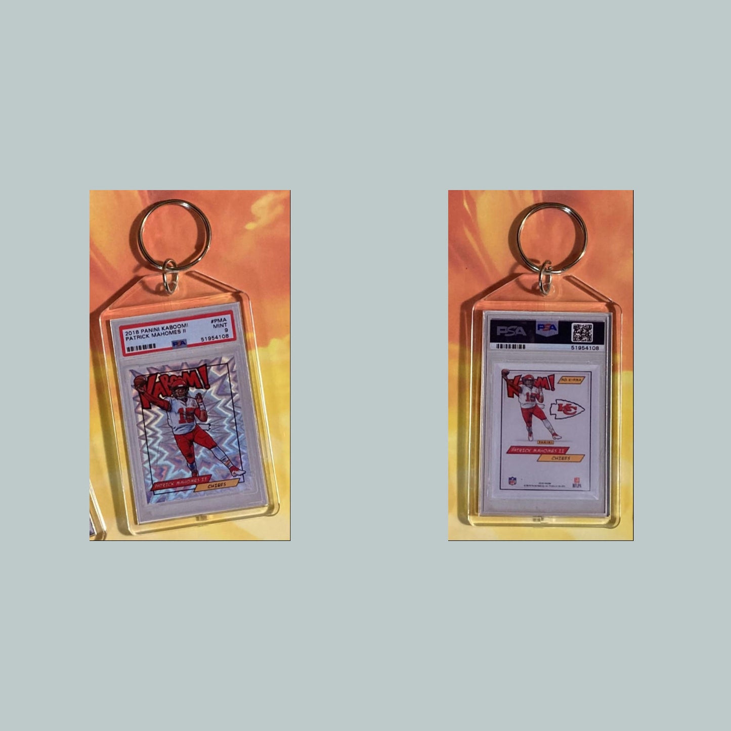 0657 Patrick Mahomes 2018 Panini Kaboom Custom Keychain