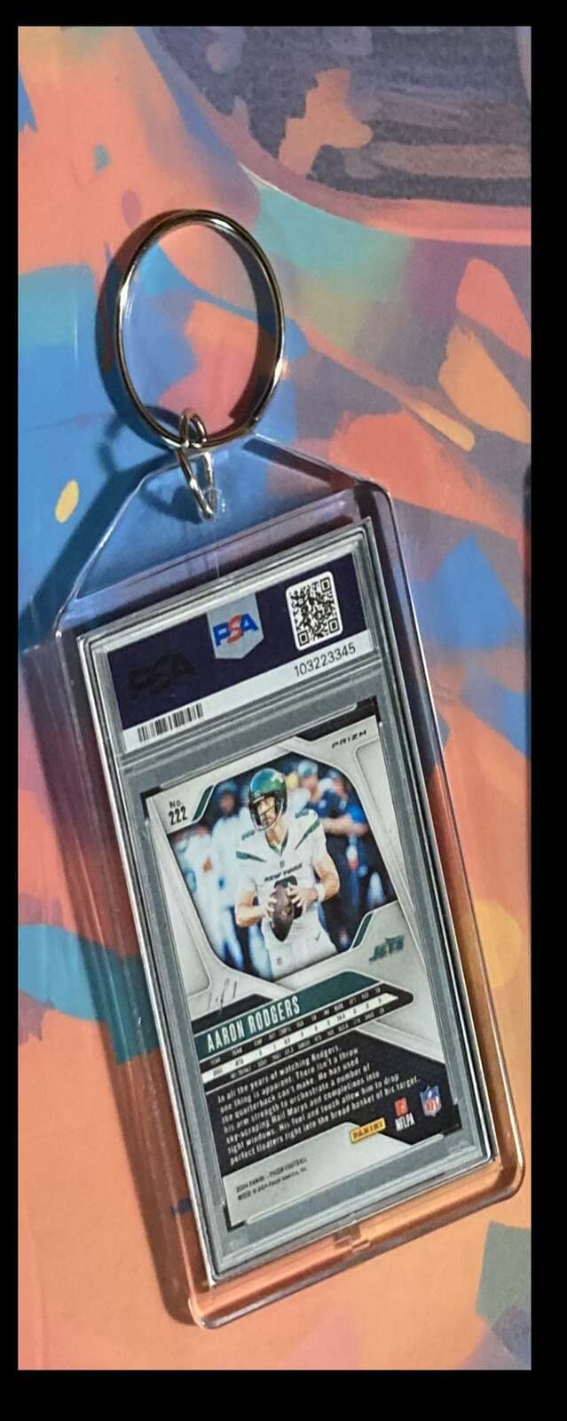 3255 Aaron Rodgers 2024 Panini Prizm Nebula Choice Custom Hand Made Keychain FBL