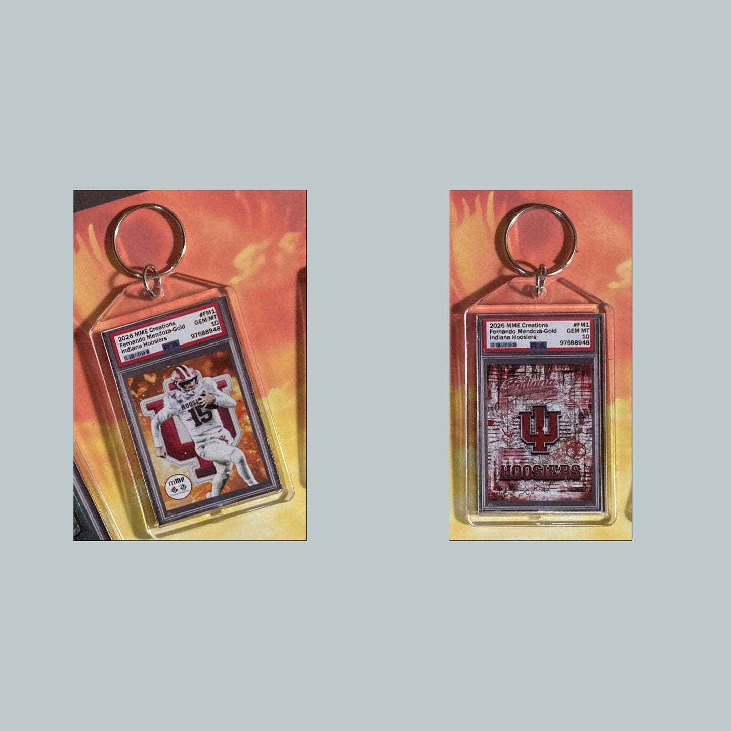 3753 Fernando Mendoza Gold Custom Hand Made Keychain FBL