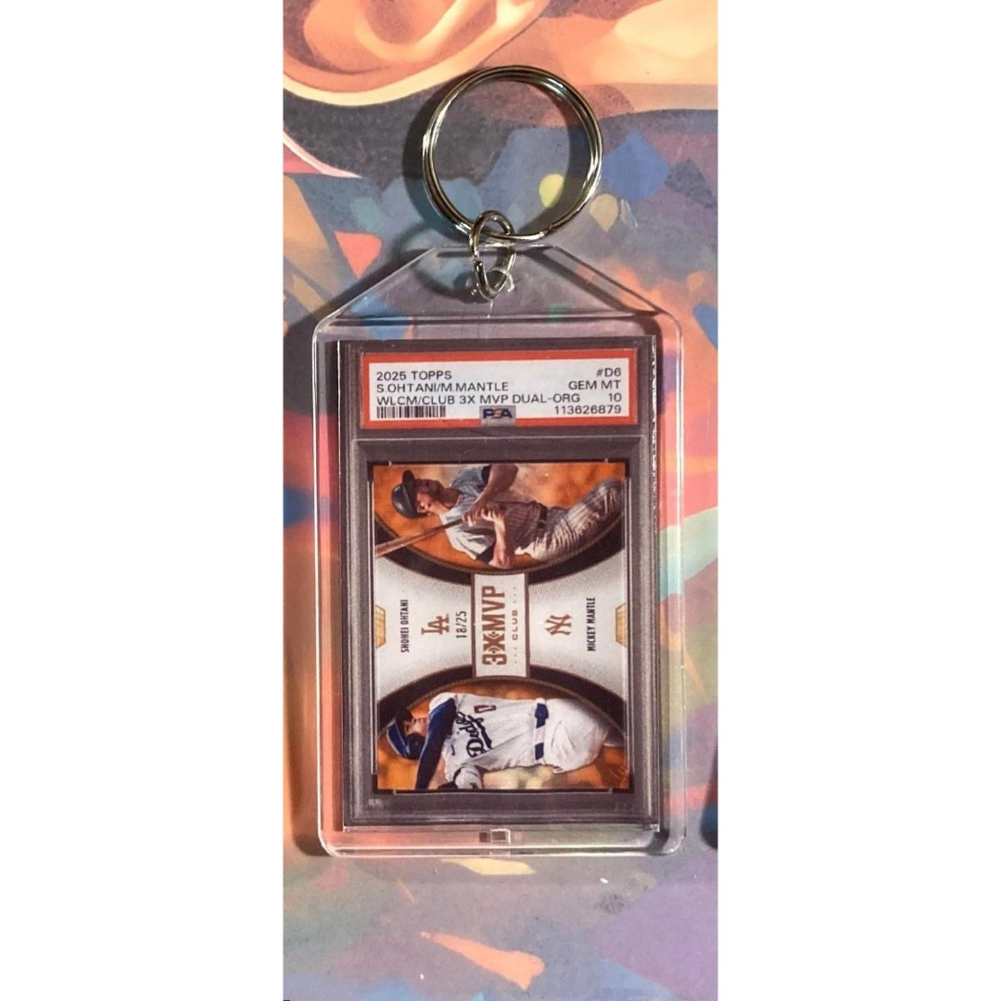 0170 Shohei Ohtani/Mickey Mantle Welcome To The Club Custom Hand Made Keychain