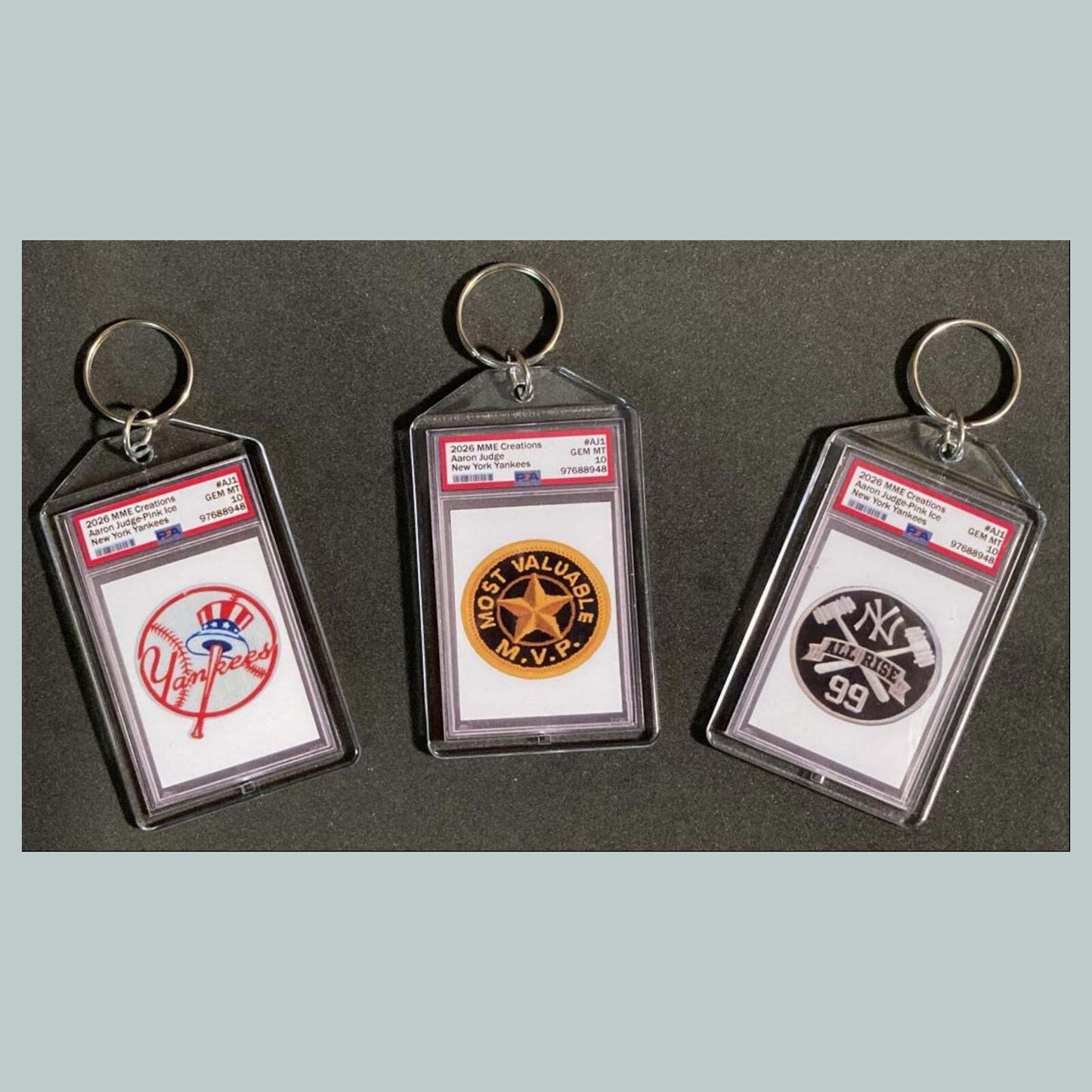 3794B Aaron Judge 3 Pack Bundle-Custom Hand Made Keychains BBL KYC