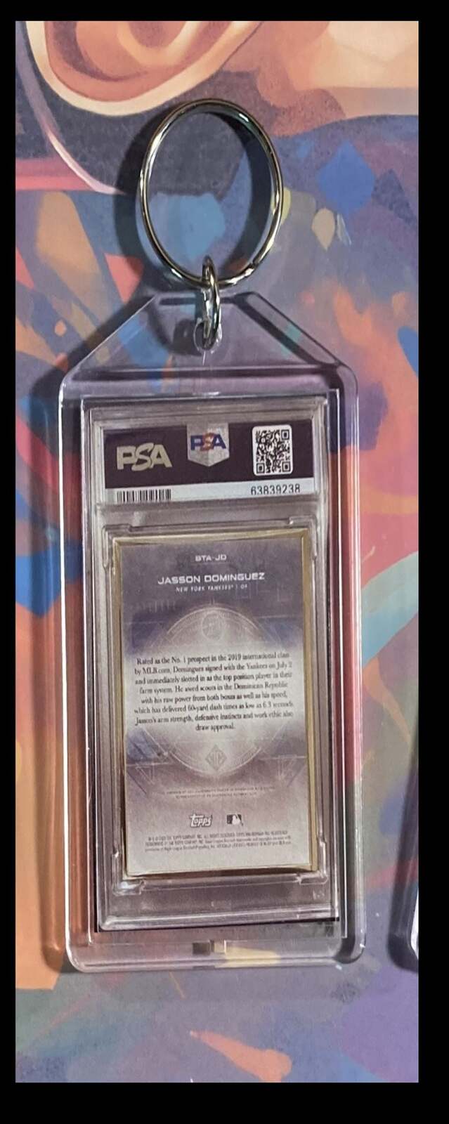 3116 Jasson Dominguez 2020 Bowman Transcendent Emerald Auto Keychain BBL KYC