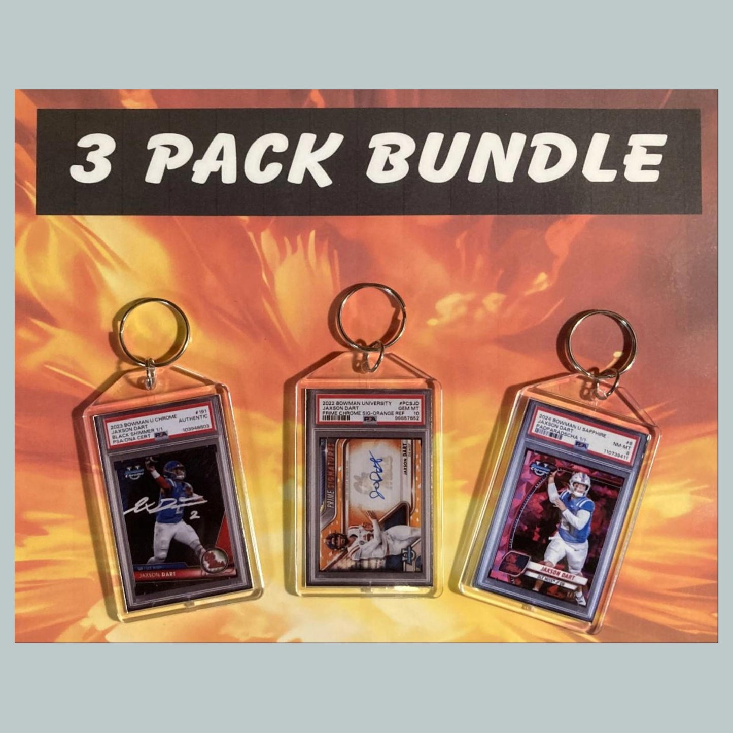 0579B Jaxson Dart 3 Pack Bundle - Custom Hand Made Novelty Keychains -Gift