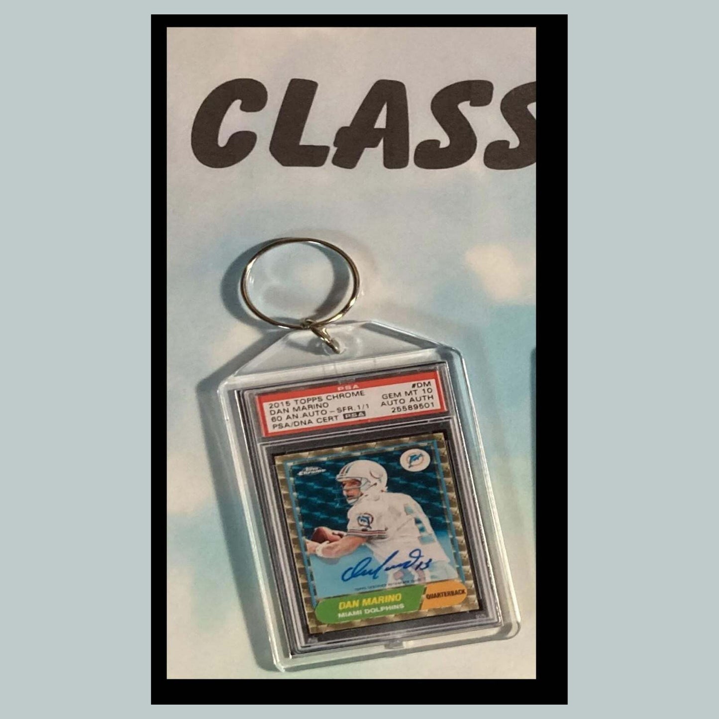 3492 Dan Marino 2015 Chrome Auto Custom Hand Made Keychain Makes A Great Gift FBL