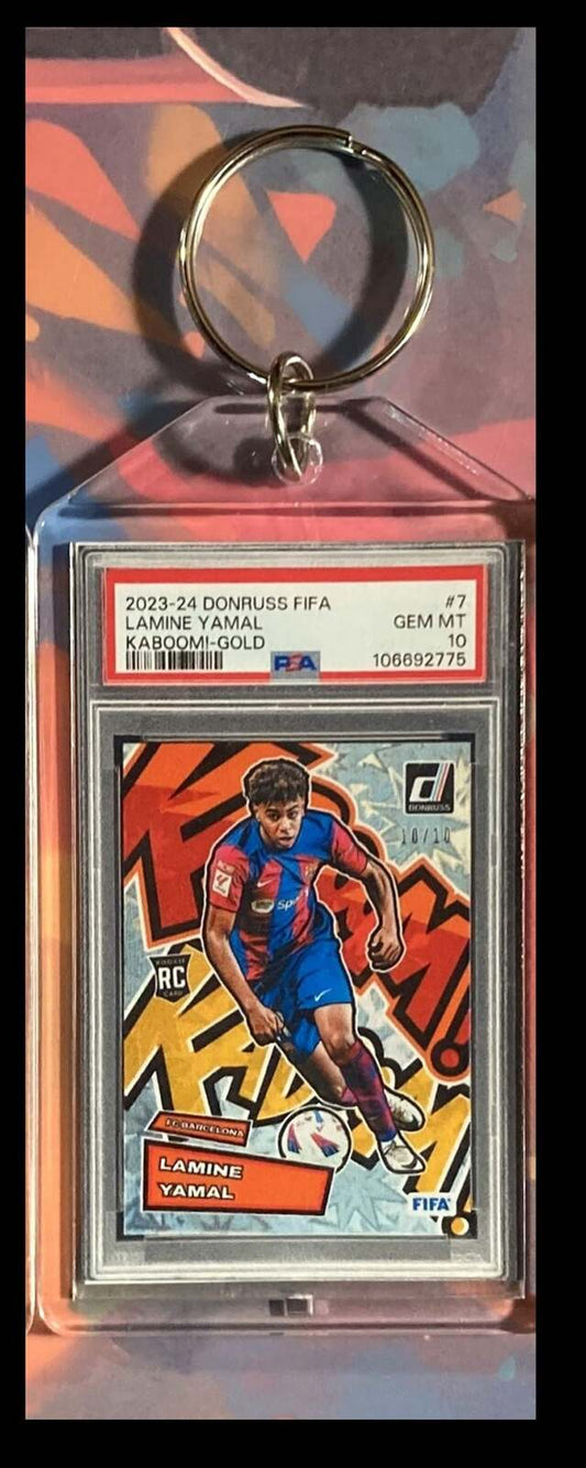 3086 Lamine Yamal  2023 Panini Donruss Kaboom Gold Keychain-Gift KYC MSC