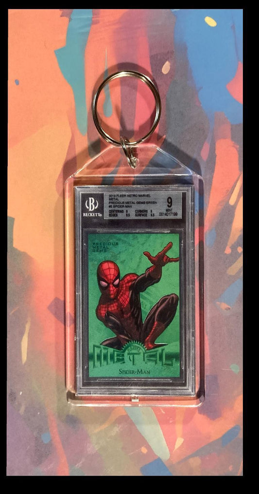 3183 Spider Man 2013 Fleer Marvel Retro Precious Metal Ge Keychain KYC MSC