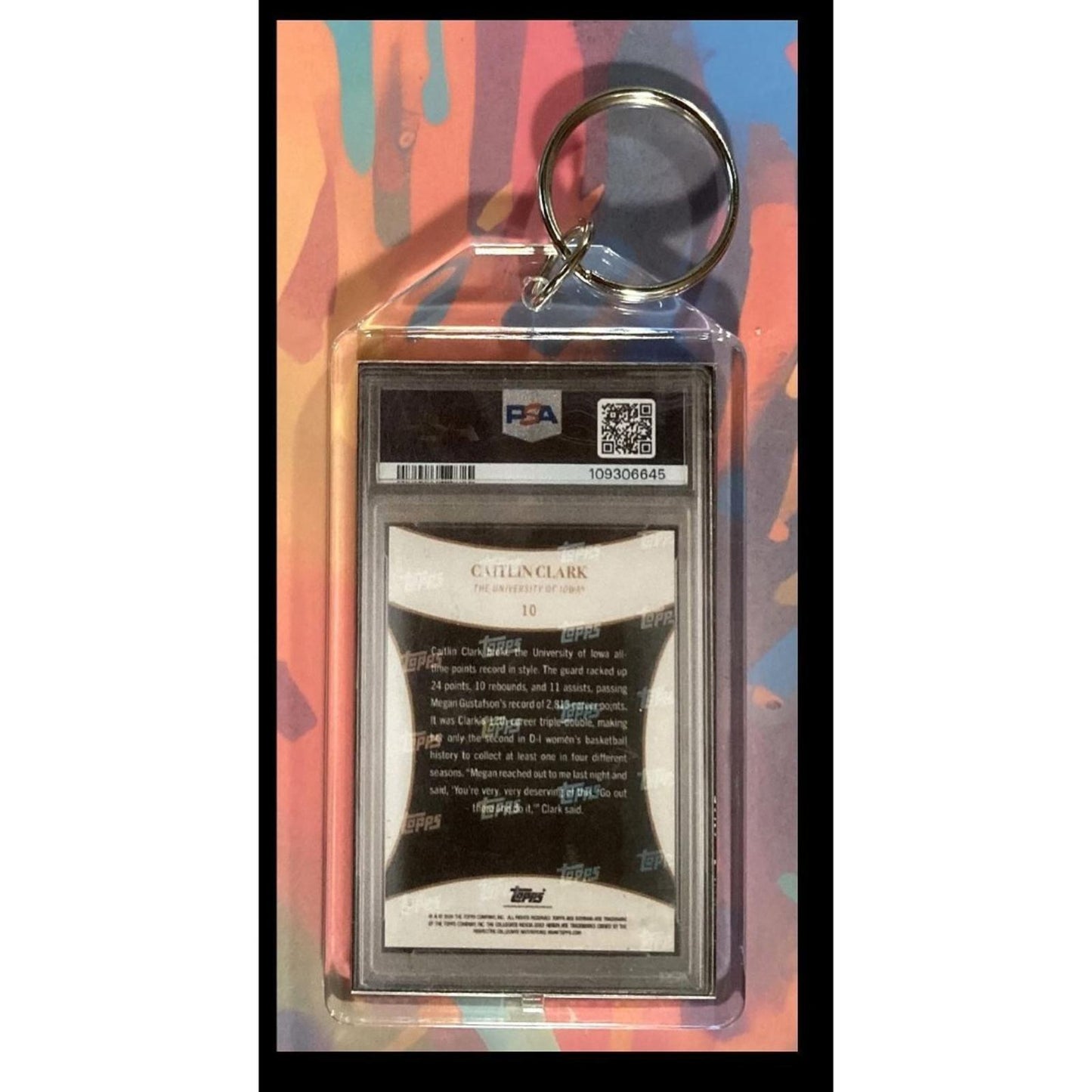 0014 Caitlin Clark 2024 Bowman U - Custom Keychain-Makes A Great Gift