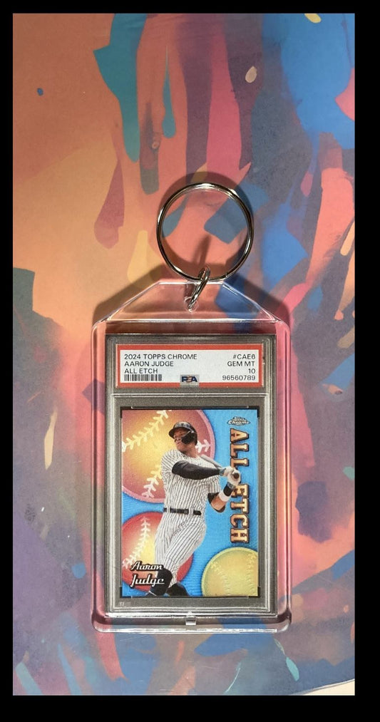 3055 Aaron Judge 2024 Topps Chrome All Etch Custom Keychain-Gift BBL KYC