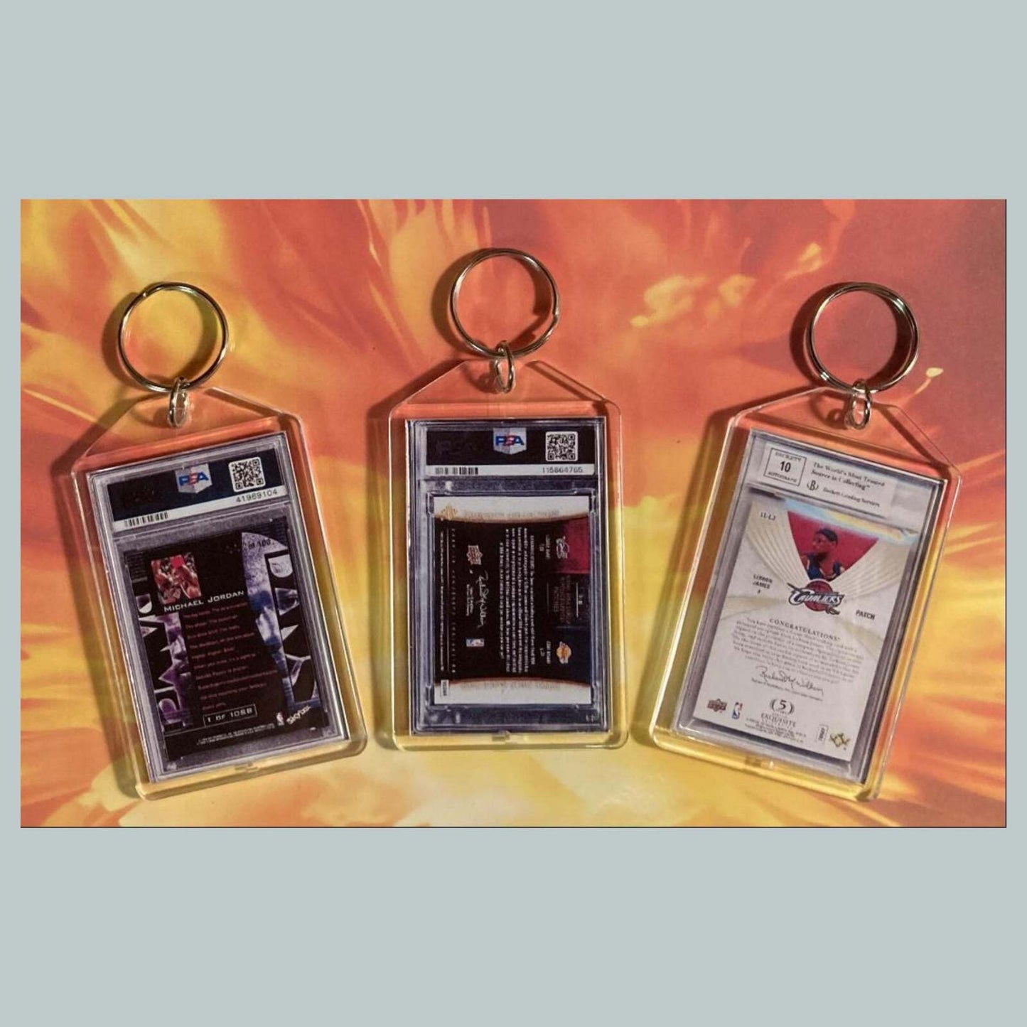 3659B Michael Jordan-Lebron/Kobe-Lebron 3 Pack Bundle Custom Hand Made Keychains BKL KYC