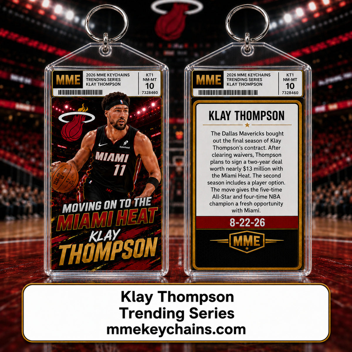 4133 Klay Thompson Trending Series Keychain Custom Acrylic Photo Keychain