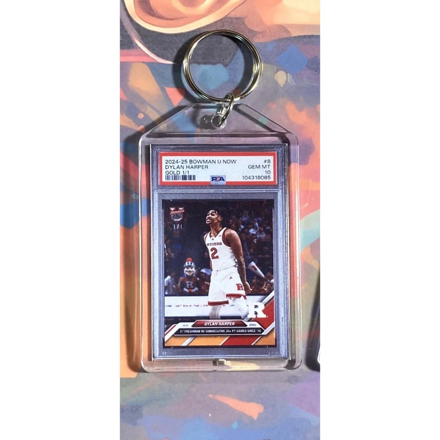 0154 Dylan Harper 2024 Bowman U Now Gold Custom Made Novelty Keychain Great Gift