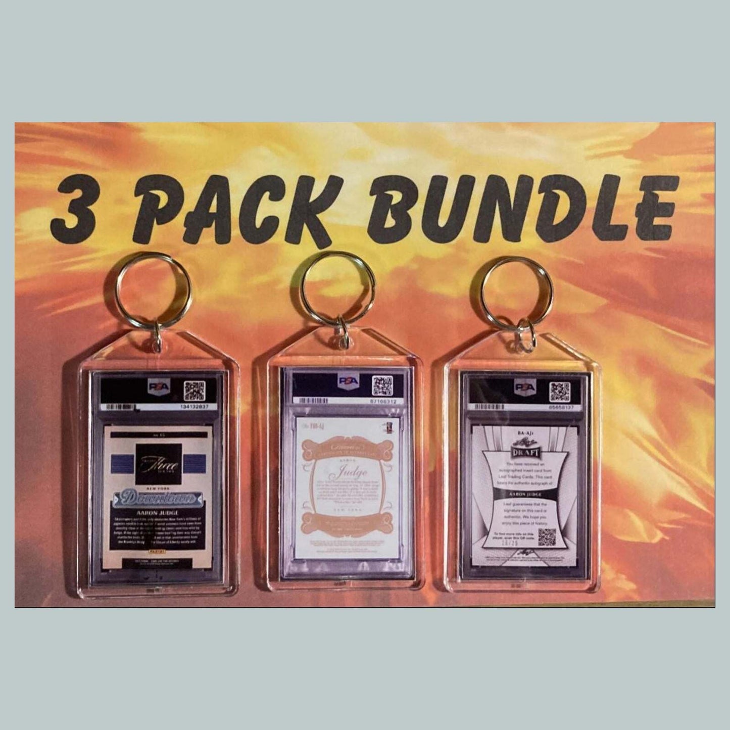 3589B Aaron Judge 3 Pack Bundle-Custom Hand Made Keychains BBL KYC