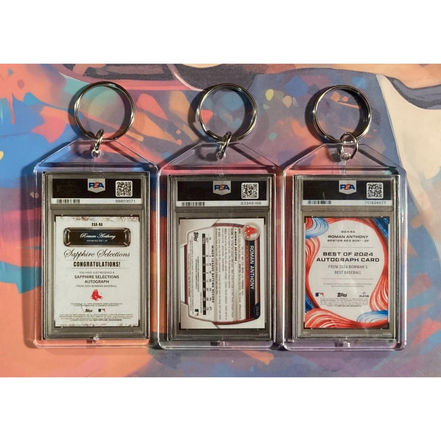 0193B Roman Anthony  3 Pack Bundle - 3 Different Custom Novelty Keychains -Gift