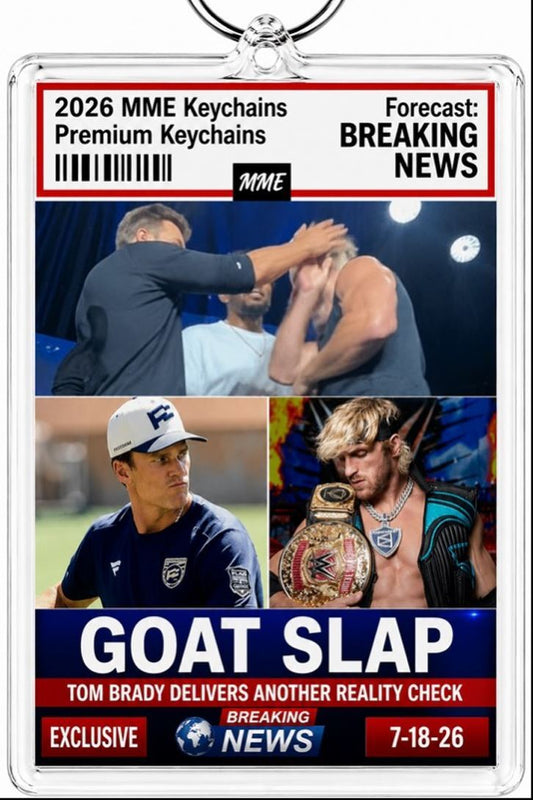3954 Tom Brady Keychain  Breaking News! Slaps Logan Paul Alt Version 4-Goat Slap FBL