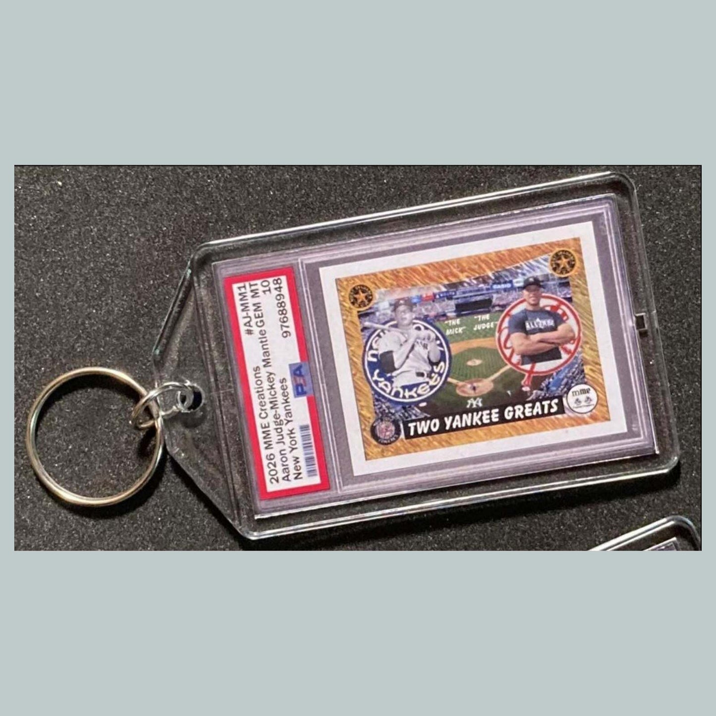 3789 Aaron Judge/Mickey Mantle Mockup Custom Hand Made Keychain BBL KYC