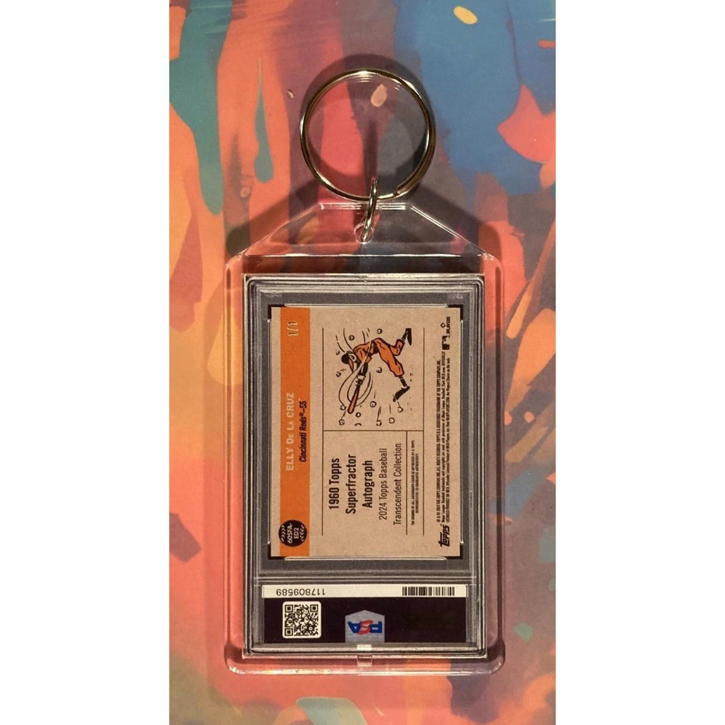 0206 Elly De La Cruz 2024 Topps Transcendent Coll Superfractor Novelty Keychain