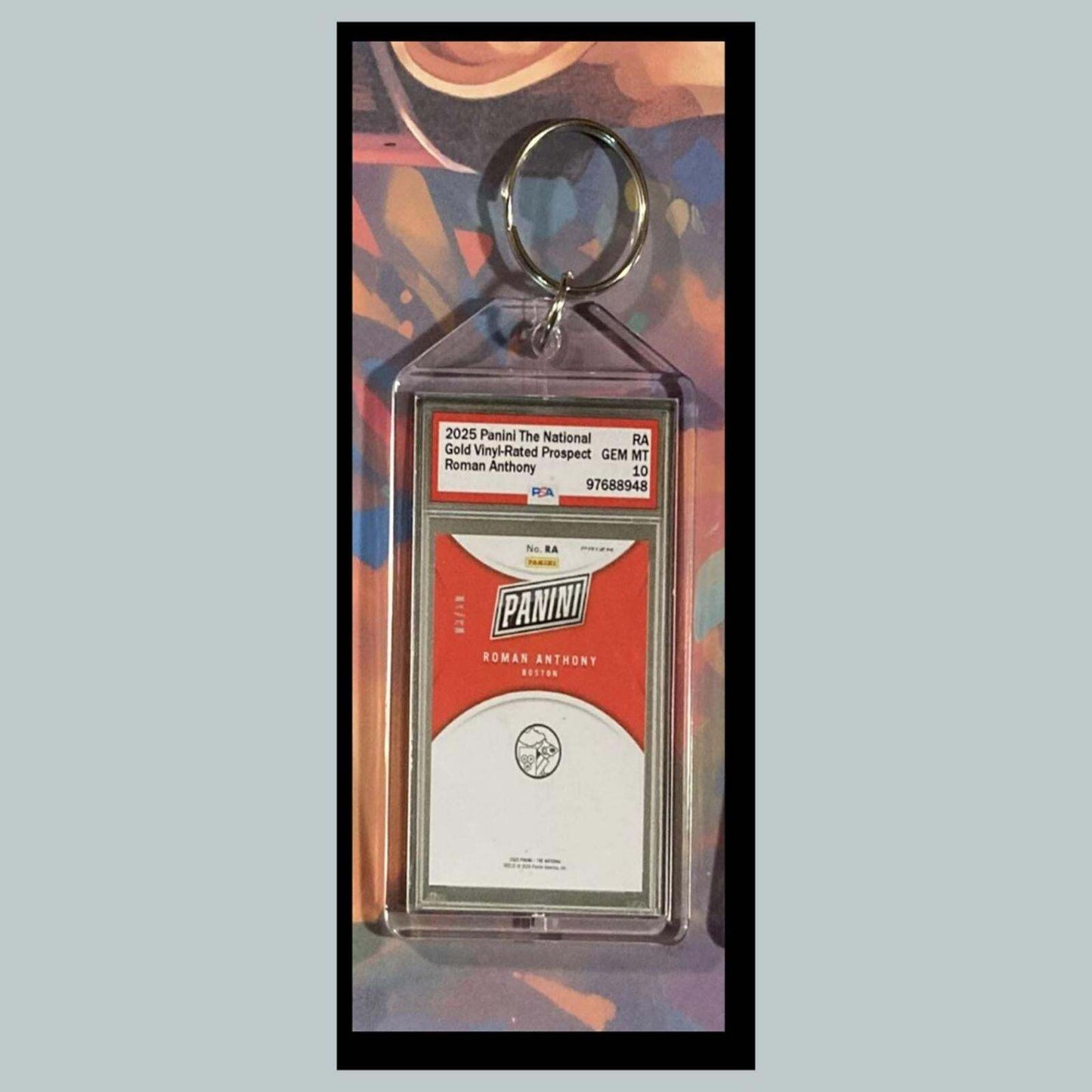 3384 Roman Anthony 2025 Panini The National Gold Vinyl Rated Prospect Keychain BBL KYC
