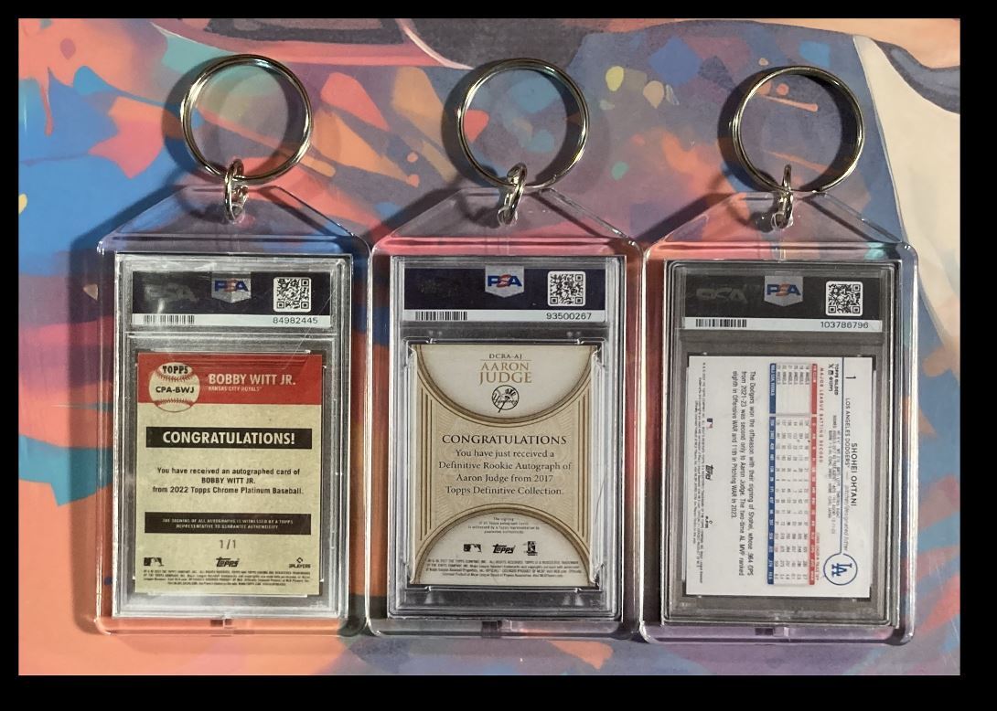 3133 Boy Witt/Judge/Ohtani 3 Pack Bundle 3 Different Custom Novelty Keychains BBL KYC