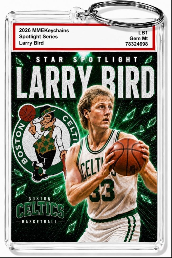 3176 Larry Bird Keychain Alt 4 Custom Premium Handmade Keychain With Nameplate BKL KYC