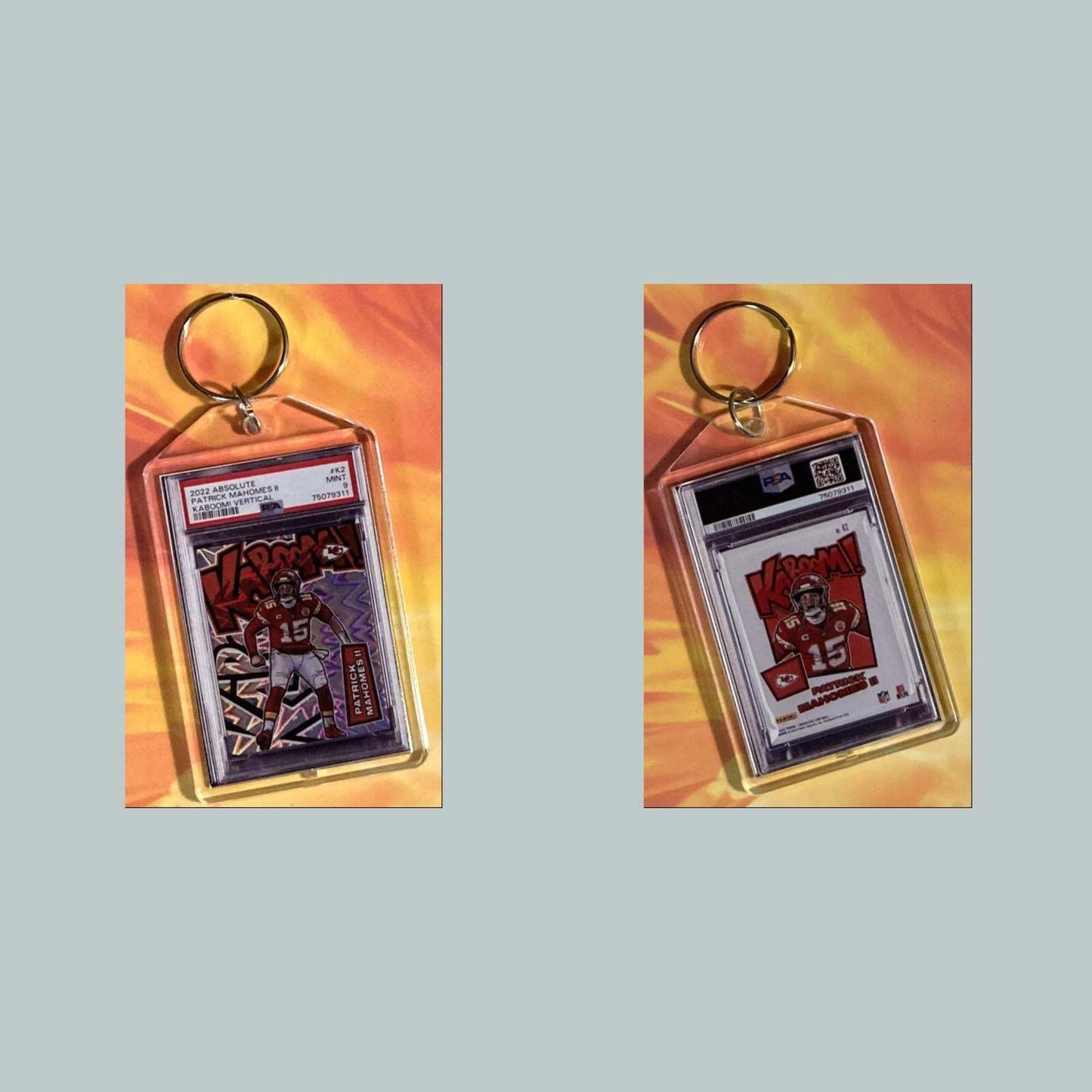 3615 Patrick Mahomes 2022 Panini Absolute Kaboom Custom Keychain FBL
