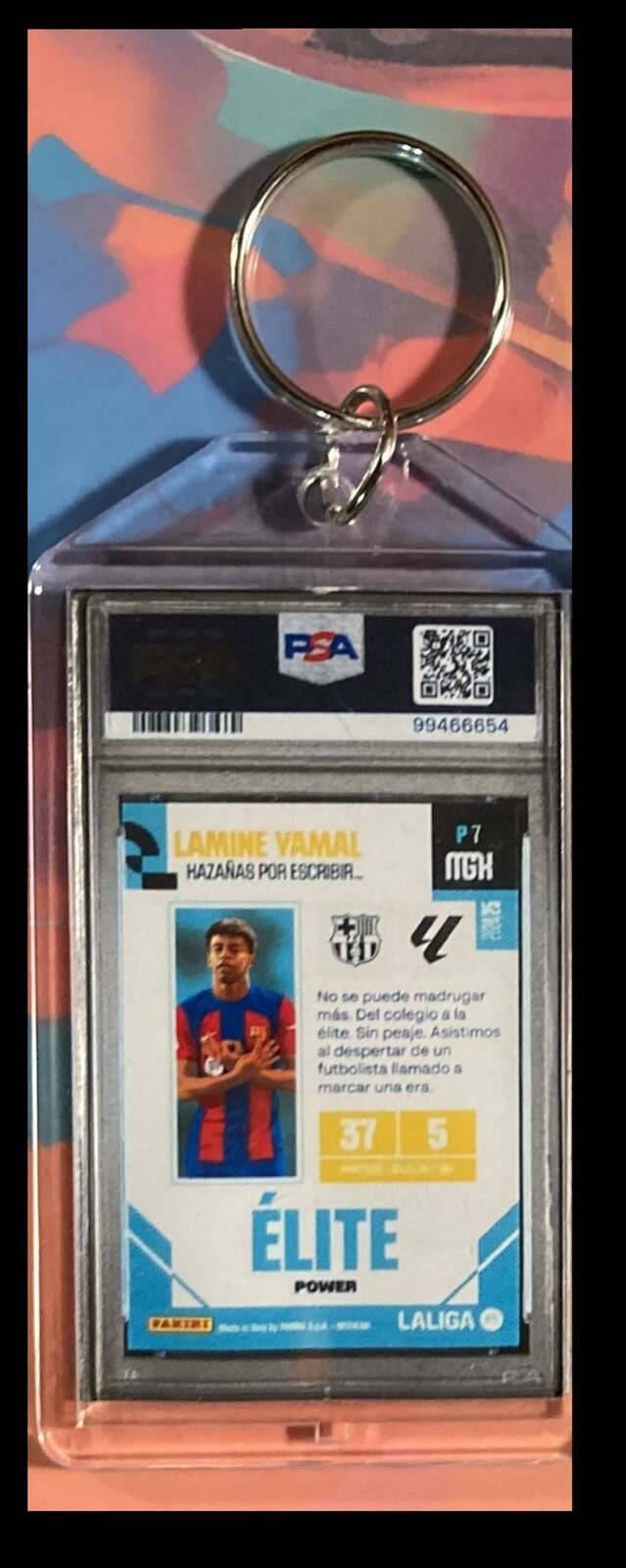 3088 Lamine Yamal  2024 Panini Megacracks Liga  Custom Keychain-Gift KYC MSC