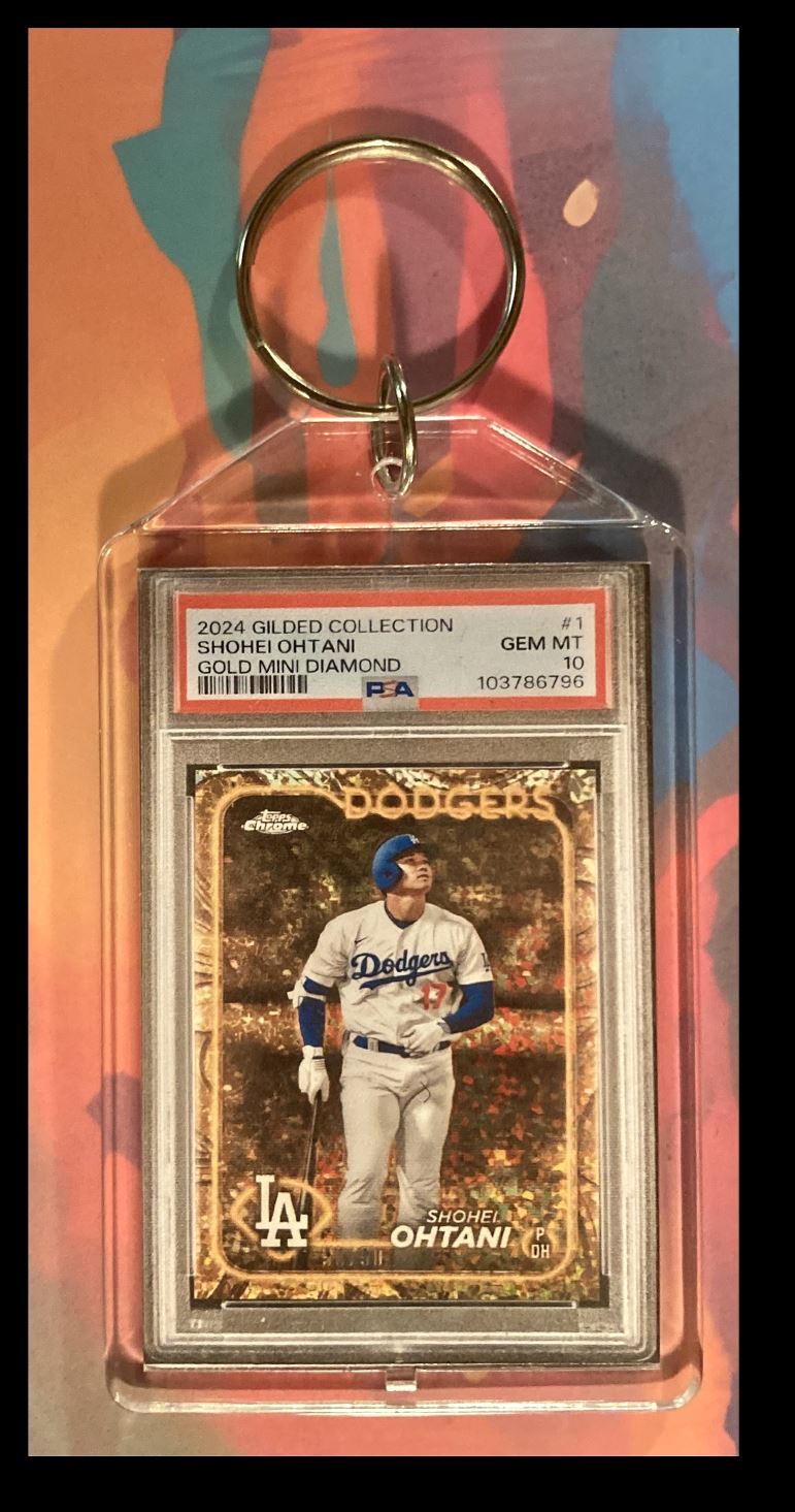 2979 Shohei Ohtani 2024 Topps Gilded Gold Mini Diamond Keychain KYC BBL