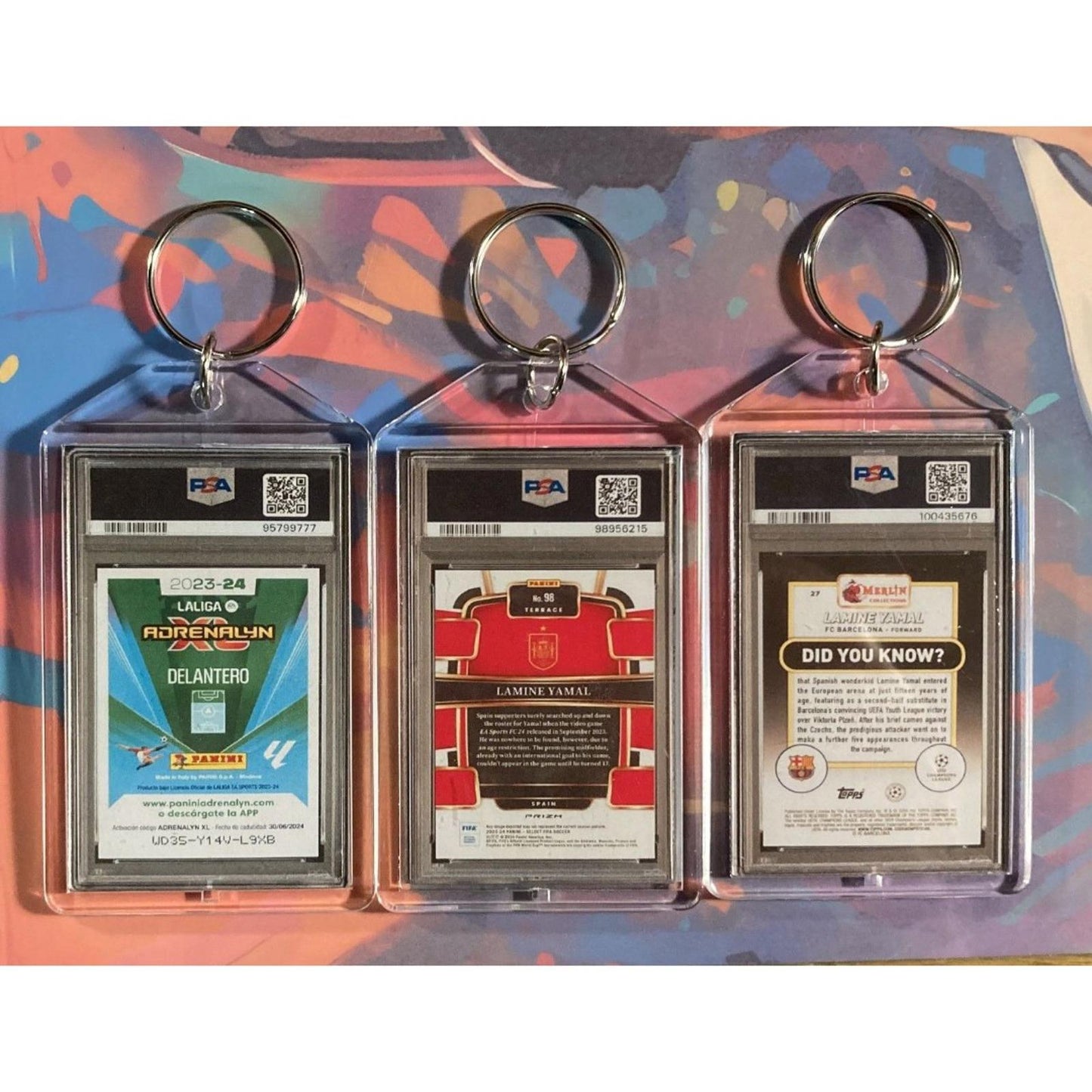 0198B Lamine Yamal 3 Pack Bundle - 3 Different Custom Novelty Keychains -Gift