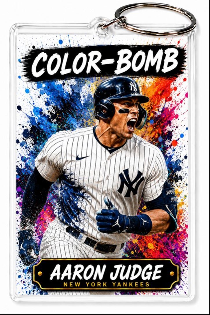 3805 Aaron Judge  Keychain | Color-Bomb | Custom Photo Keychain No Nameplate BBL KYC