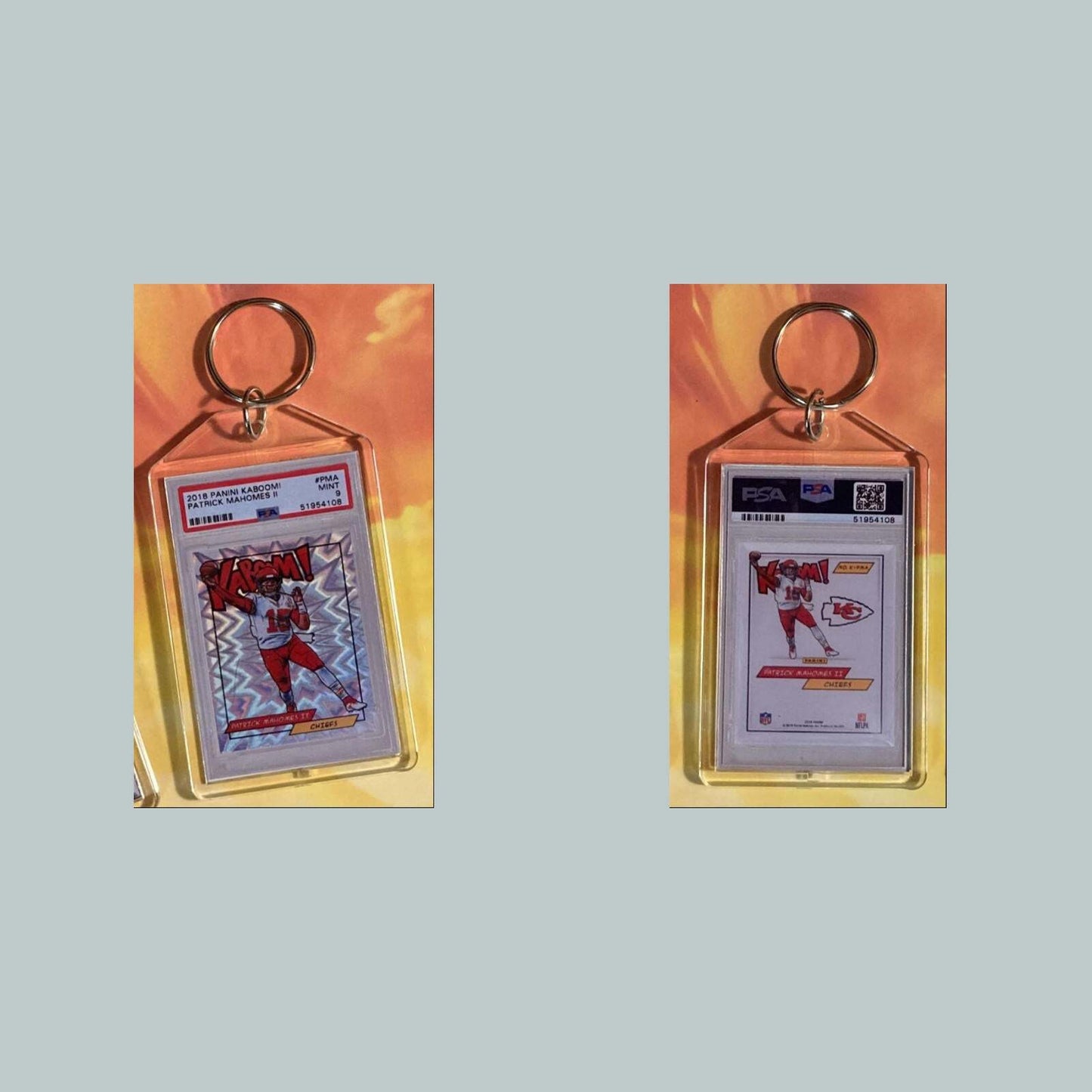 3614 Patrick Mahomes 2018 Panini Kaboom Custom Keychain FBL