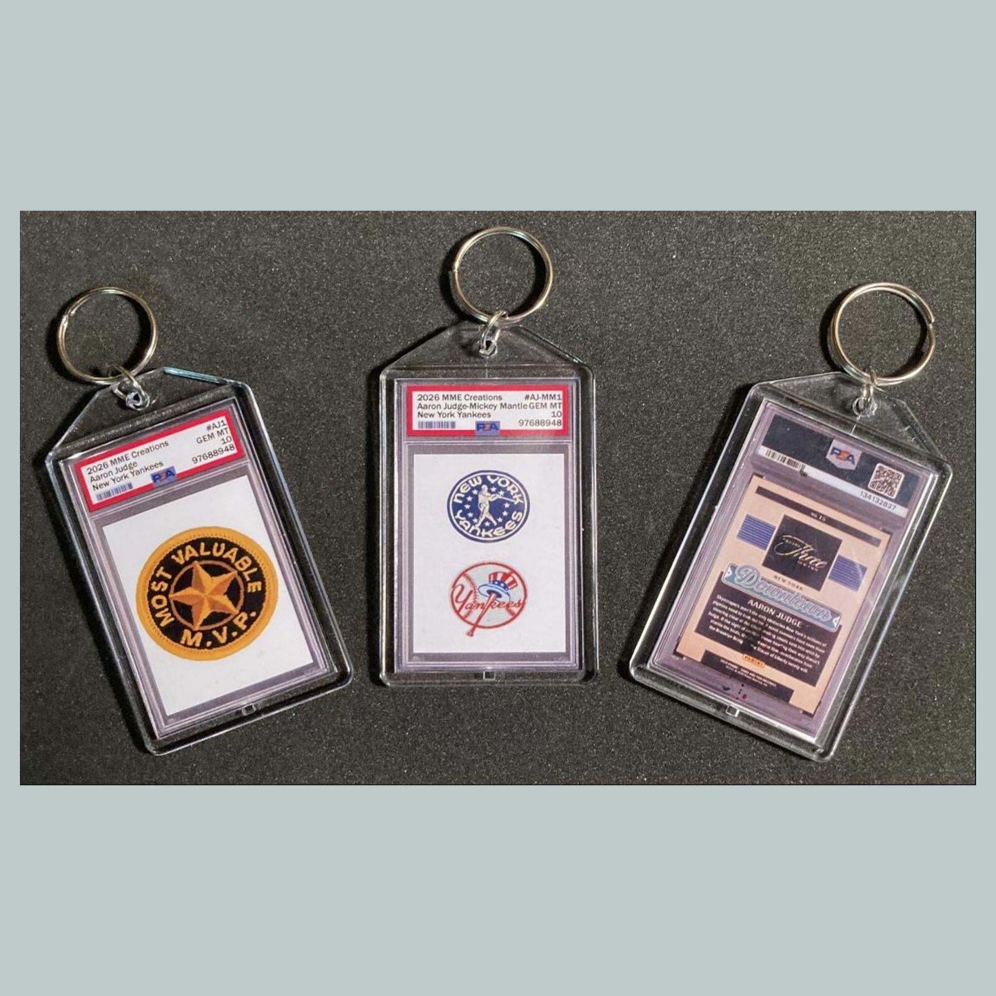 3786B Aaron Judge 3 Pack Keychains BBL KYC