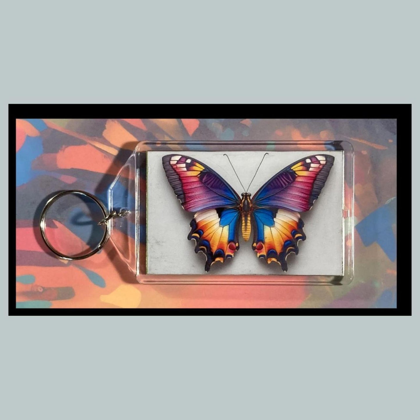 0345 Butterfly Custom Hand Made Keychain - Makes A Great Gift