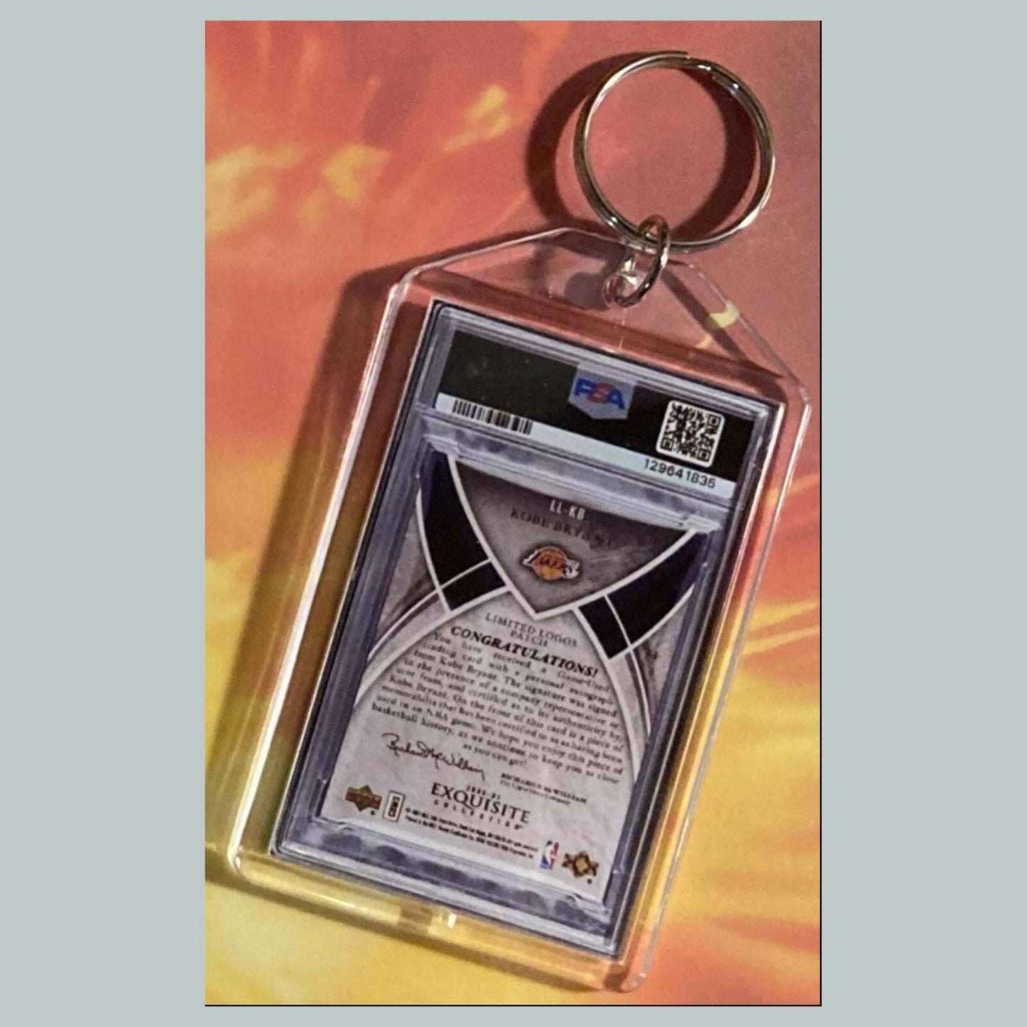3643 Kobe Bryant 2006 UD Exquisite Patch Auto Custom Hand Keychain BKL KYC