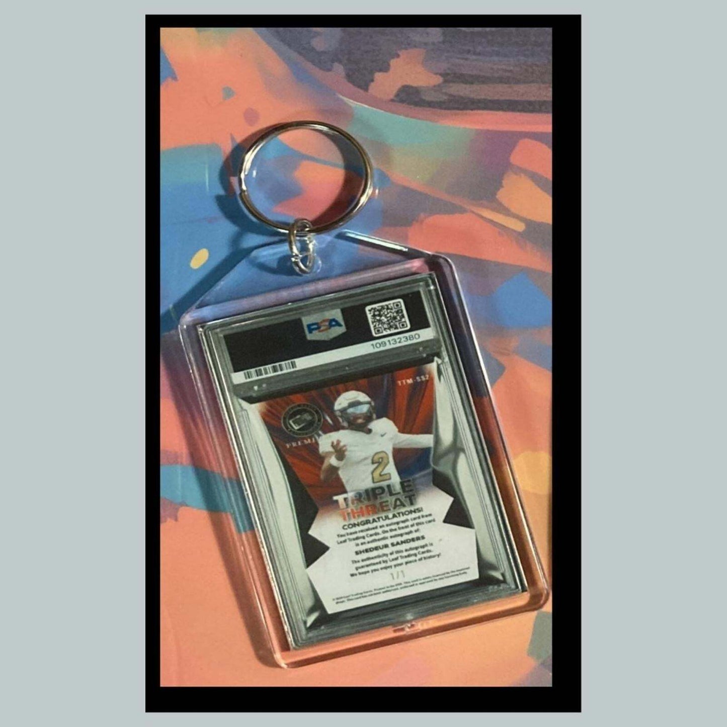 3421 Shedeur Sanders 2024 Press Pass Premium Gold Auto Custom Novelty Keychain FBL