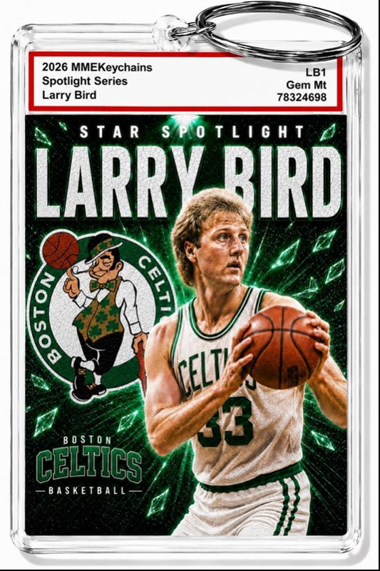 3941 Larry Bird Keychain Alt 4 Custom Premium Handmade Keychain With Nameplate BKL KYC