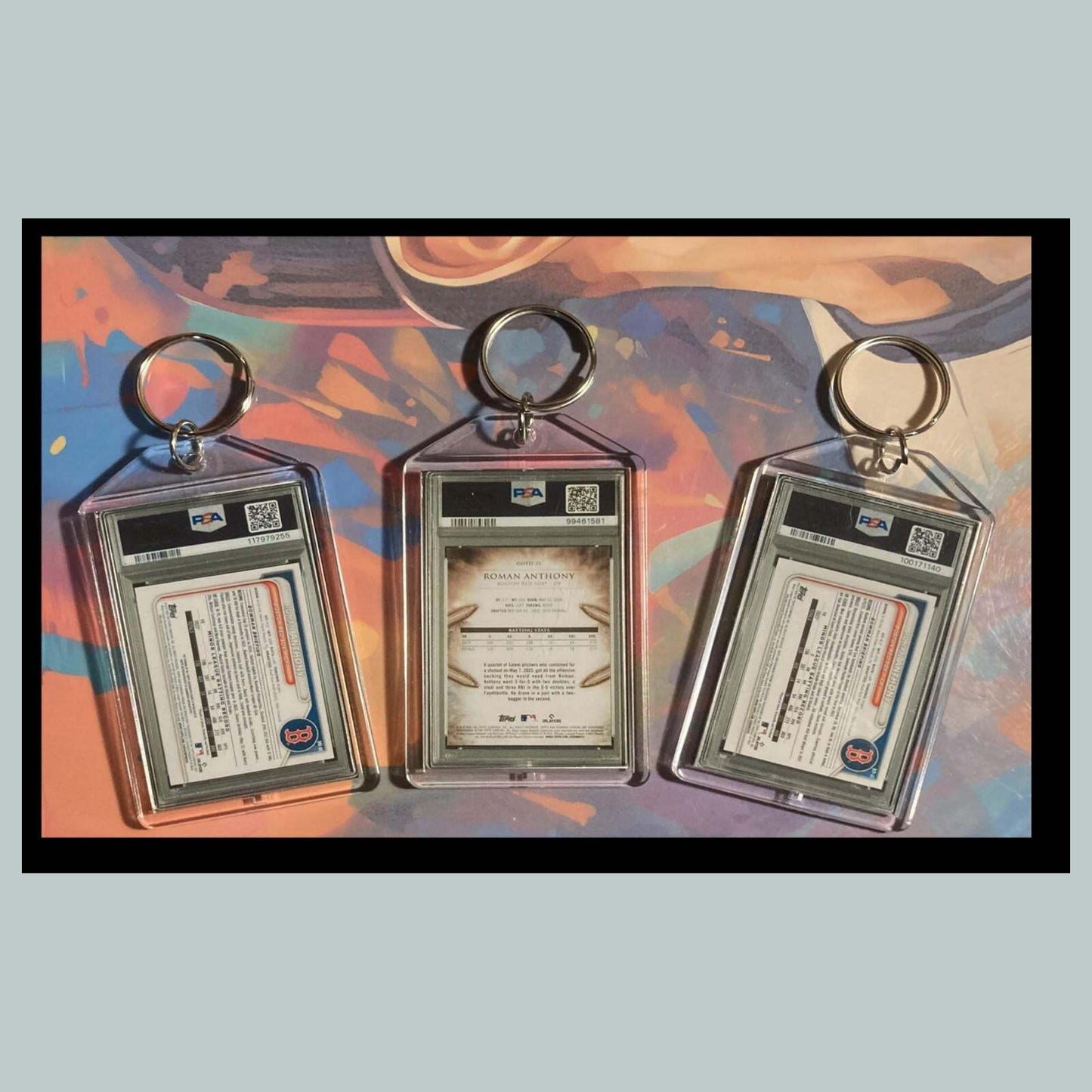 3471B Roman Anthony 3 Pack Bundle - 3 Different Custom Novelty Keychain - Gift BBL KYC